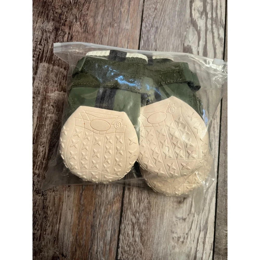 NEW Dog Boots Green White Breathable Mesh Fabric